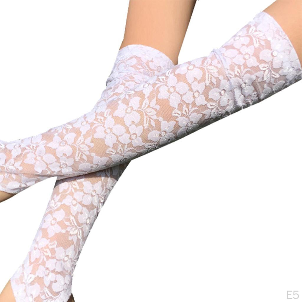 Elegant Lace Fingerless Gloves for Women - Perfect Evening Parties and Opera Costumes