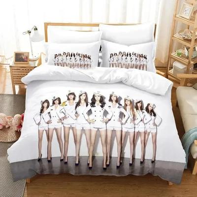 Luxury New 3D Print Kpop Girls Generation Bedding Set Duvet Cover Bed Set Quilt Cover Pillowcase Queen Boys Adult Bedding Set