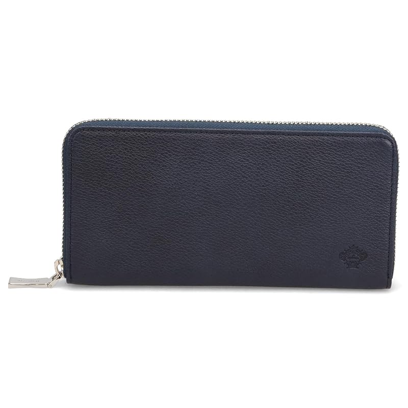 

[Orobianco] round zipper long wallet navy **