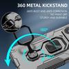 KEYSION Shockproof Armor Case for Xiaomi 17 Soft Silicone+PC Upright Metal Live Ring Stand Phone Back Cover for Xiaomi 17