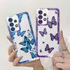 Capa Retro Butterfly Pattern Phone Case for Samsung Galaxy A23 A33 A24 A34 A13 A73 5G A14 4G A25 A54 A15 Cover Clear Silicone