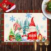 Christmas Table Mats Snowflake Tree Printed Placemats Dining Coffee Tables Decor Holiday Placemats Waterproof Festive Accessories Xmas Table Runner