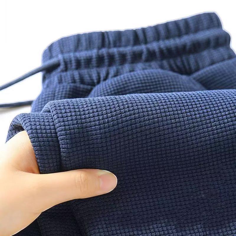 

Чоловічі повсякденні штани джогери прямого крою вафельної в язки: Універсальний, Модний та Зручний для Роботи та Літа L (95-110 jin)