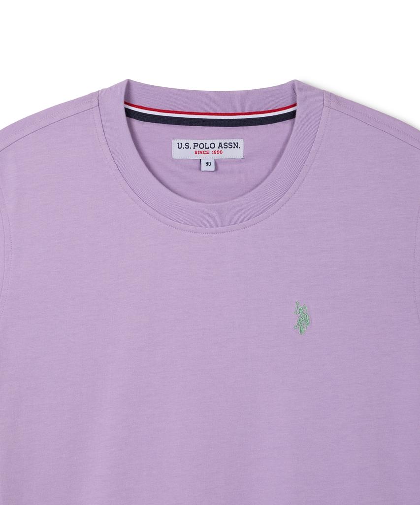 USPOLOASSN Cotton Short Sleeve Round Neck T-Shirt_Lavender