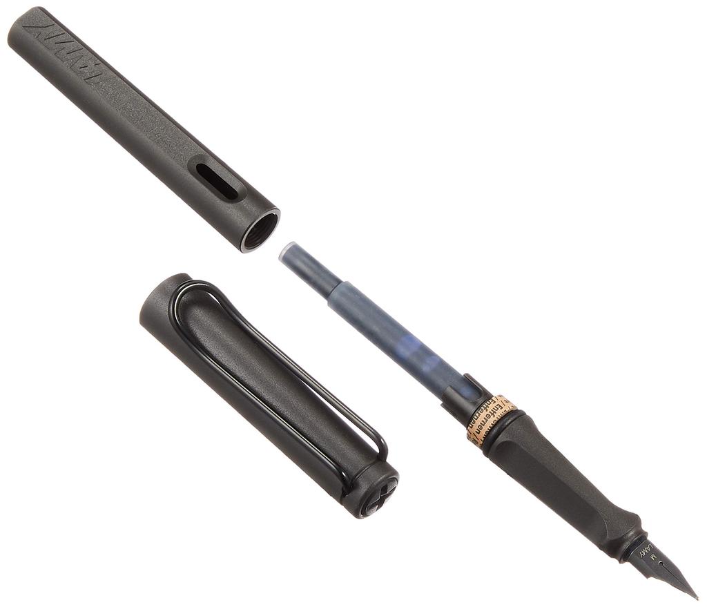 LAMY Fountain Safari Medium Converter Sold Officially Imported L17-M Pen, Black, Nib, Dual-Use, Separately,