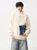 Men's Loose Knit Half-Zip Sweater - Solid Color, Stand-Up Collar, Cozy Autumn/Winter Pullover