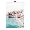 Santorini Hellas Øy Egeerhavet Sakura Veggkunst Lerretsmaleri Nordiske Plakater og Trykk Veggbilder for Stuedekor