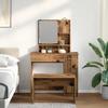 VidaXL Ensemble de coiffeuse vieux bois bois d'ingénierie, coiffeuse, table de maquillage, coiffeuse de chambre, table de 3329191
