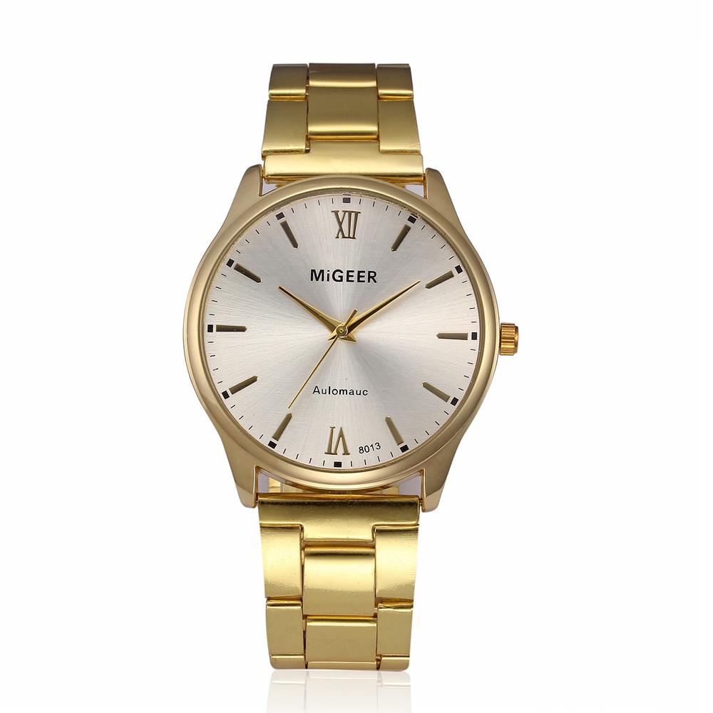 

Модные мужские аналоговые кварцевые наручные часы из нержавеющей стали с кристаллами