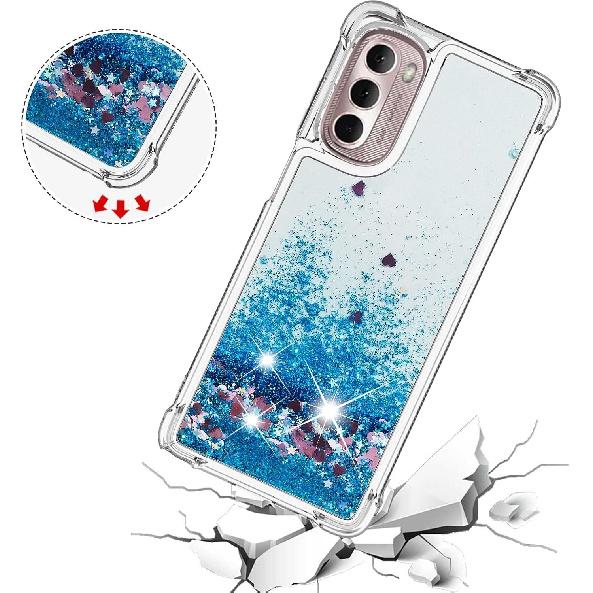 Błyszczące etui na telefon z brokatem dla Motorola Moto G Stylus 5G 2022 Etui Ruchomy piasek Miękkie silikonowe TPU Odporny na wstrząsy Bumper Etui ochronne Kompatybilne z Moto G