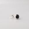Zwarte Toermalijn Edelsteen 925 Sterling Zilver Feestelijke Designer Ring Voor Verjaardagscadeau RR-72-28
