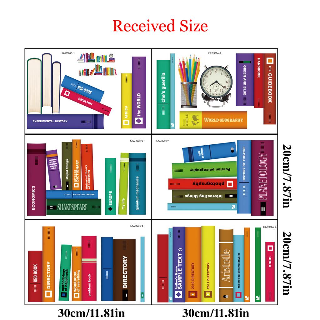 Motivational Book Wall Stickers Back To School Decor Self-Adhesive Inspirational Decal Quotes for Study Room Bedroom Living Room