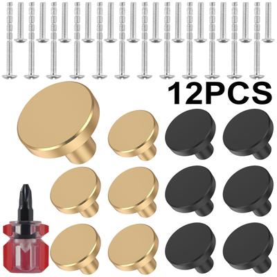 12 Stuks Ladeknop Set Goud Kastknoppen Aluminiumlegering Meubelknop Handvat voor Kasten Lade Commode Deur 25x20x10mm