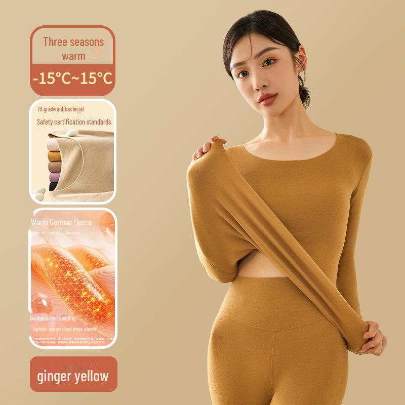 Women's Round Neck Velvet Bottoming Shirt - Winter Plush Seamless Innerwear, Thickened for Warmth