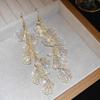 Romantic Imitation Pearl Earrings Fashion Transparent Shell Tassel Drop Earrings for Women Girls Charm Jewelry Accessories