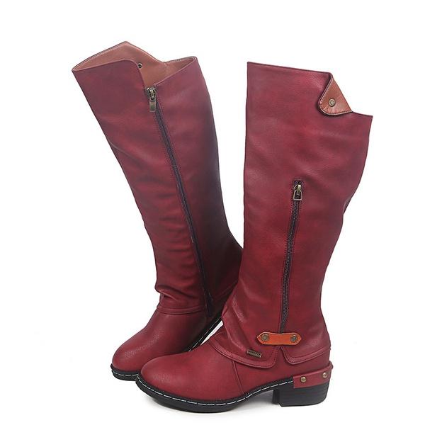 plus size red boots