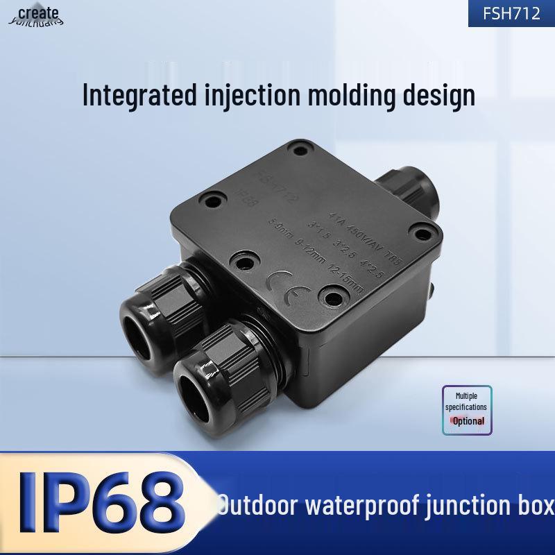 

IP68 Waterproof Outdoor Three-Way Cable Junction Box 712 Cable Junction Box (9-12mm)