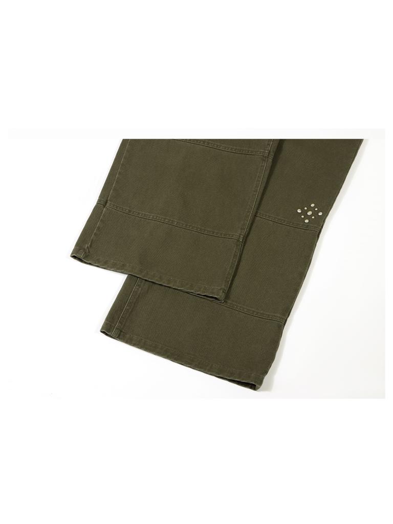 GUBIN Studded Pattern Cotton Pants