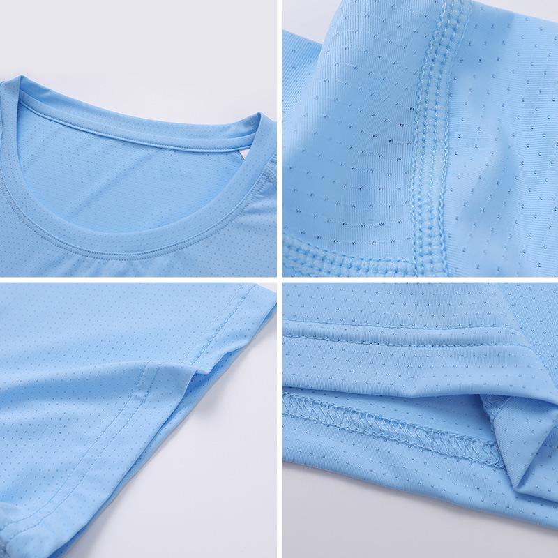 Men's Summer Ice Silk Slim Fit Quick-Dry Sports T-Shirt