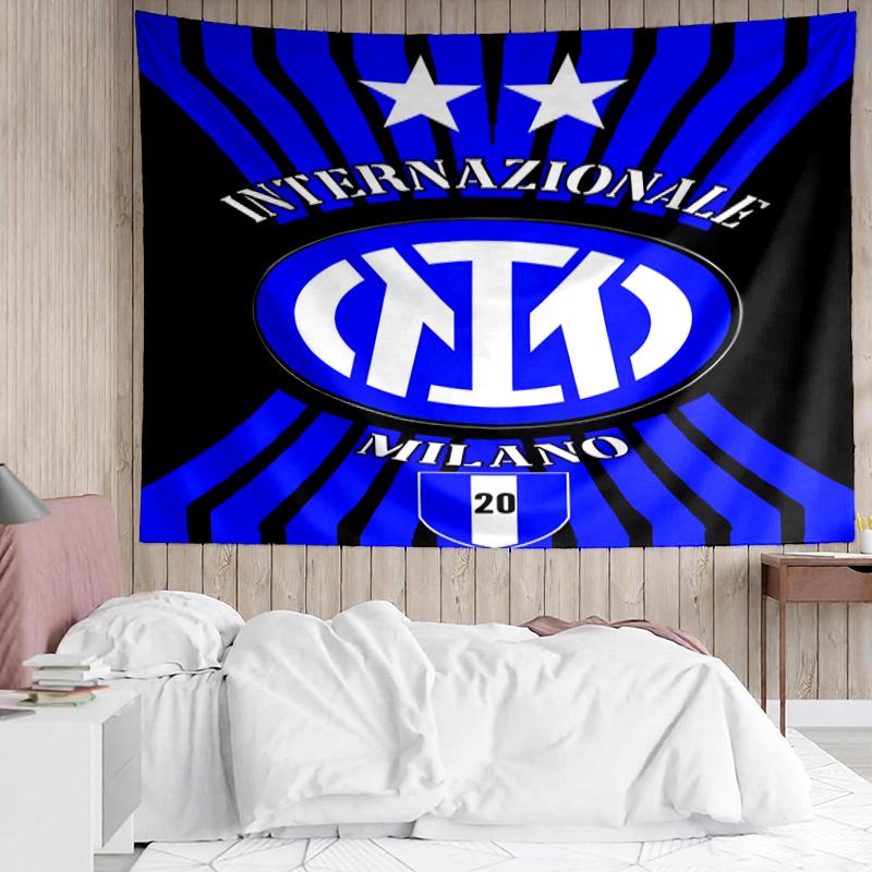 Inter FC Crest Printed Printed Tapestry, for Bedroom,Livingroom, dormitory, Large Wall Decor, Fabric Decor Fan Birthday Gifts