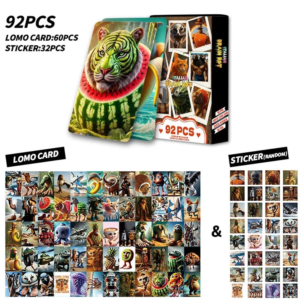 

92PCS Tung Tung Tung Sahur Tralalero Tralala Collectible Cards Italian Brainrot Cards Classic Toys For Boys Girls Birthday Gifts