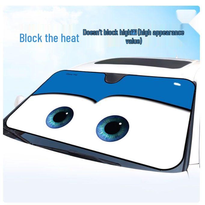 

Cartoon Car Sunshade - Thick Universal Windshield Sun Block & Heat Insulation DC-53 Red - UV Protection