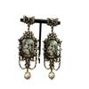 Vintage Hofstil Diamantbesetzte Perlenfigur Porträt Optimierung Ohrringe Westliche antike Vintage mittelalterliche Ohrringe