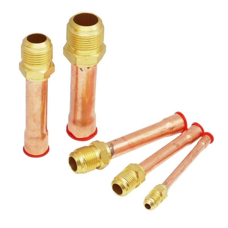 Pipe for Air Conditioner, 4pcs Flare Connector, Male Thread Adapter