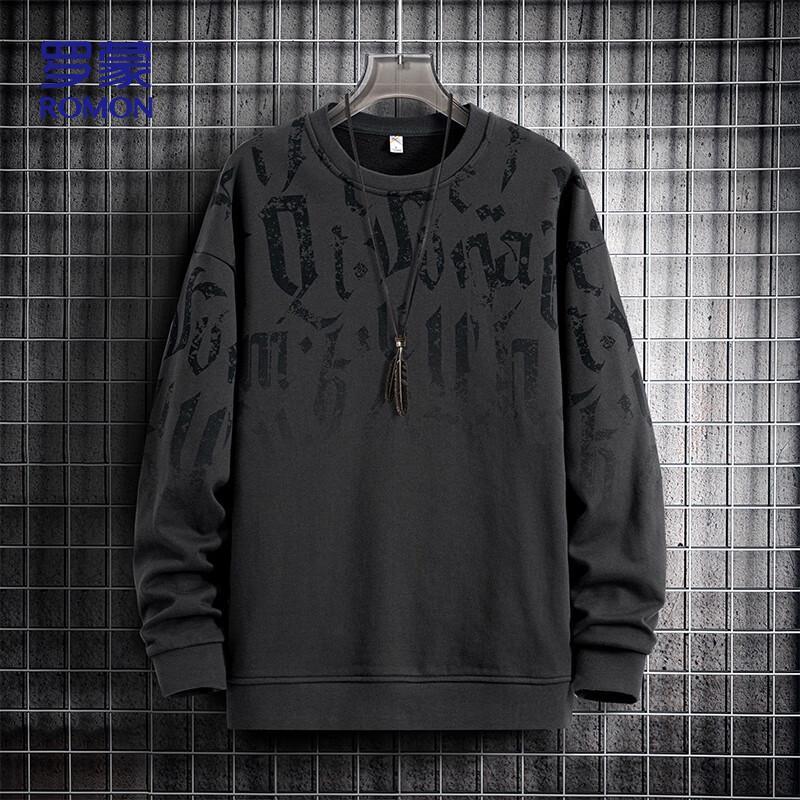 

Romon Men s Crew Neck Sweatshirt WY604 XL