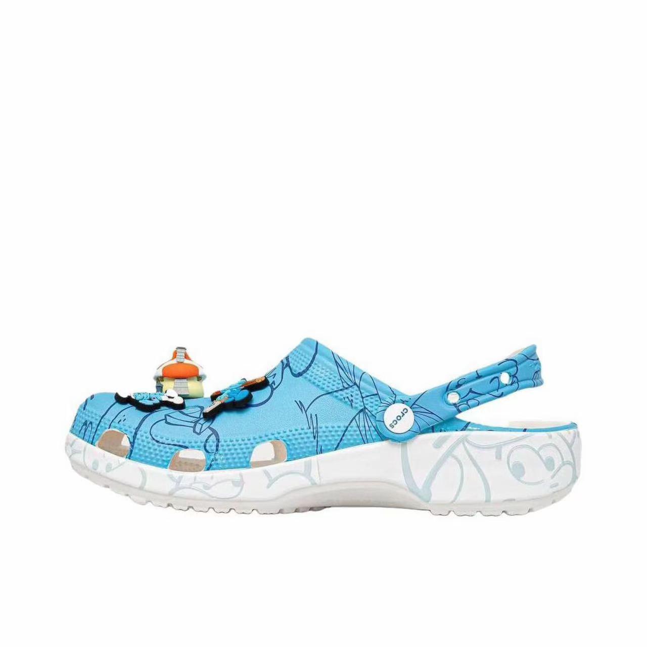 Crocs Classic Smurfs Kids Shoes Unisex Sandals Flip-Flops 34-35(M3W5) синий