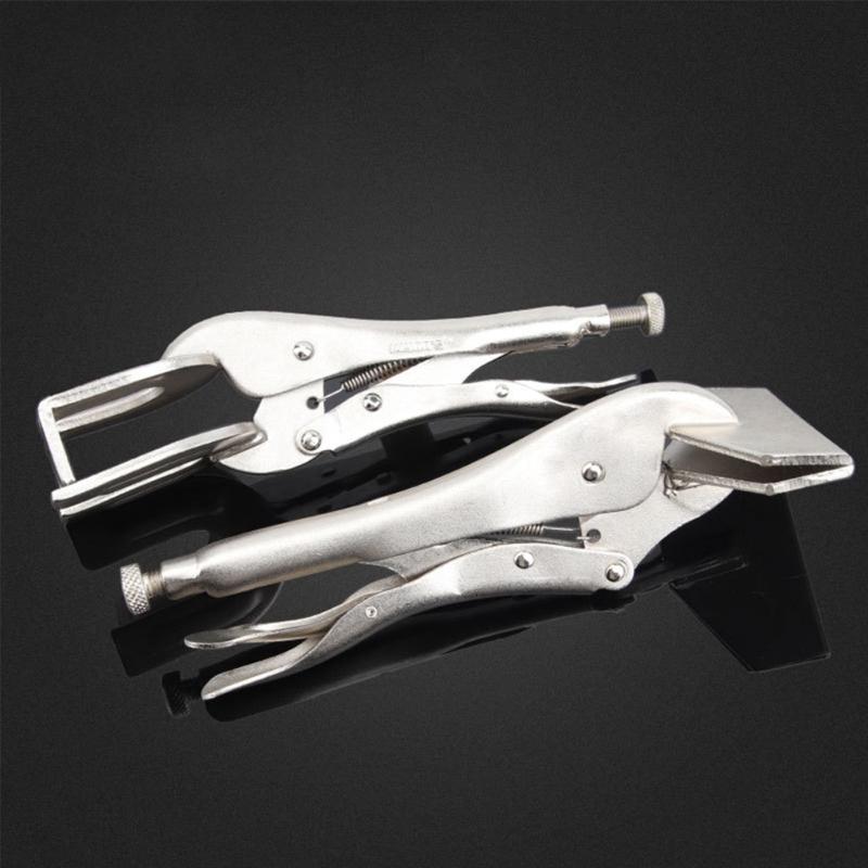 Locking Pliers Adjustable Wear Resistant Flat Head Vise Locking Grip Pliers Multifunction Welding Clamps Hand Tools