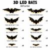 Halloween 3D LED Bat Wall Decals Set (36 Pcs)