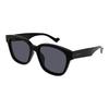 Gucci Temple Lettering Logo Acetate Irregular Sunglasses Men's Black