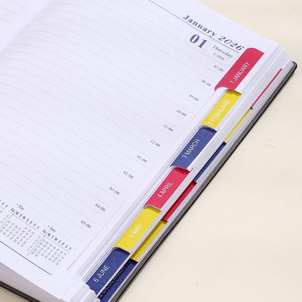 12 Months 2026 Schedule Planner Notepad English To-do List Notebook Diary Writing Pads  Student
