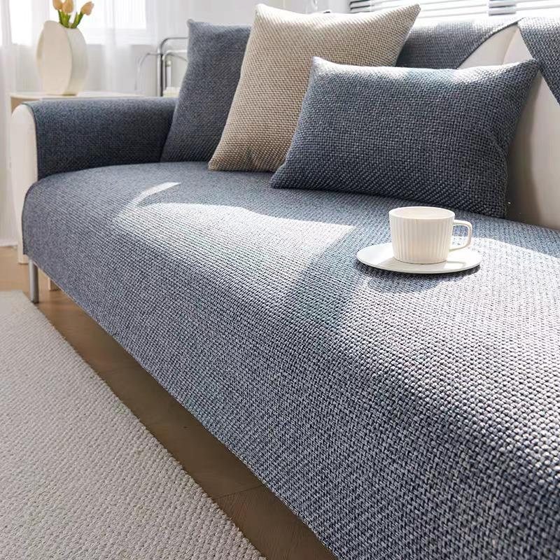 

Подушка для дивана из хлопковой нити, плетеная нескользящая, на все времена года, универсальный чехол для сиденья из хлопкового льна, однотонное полотенце для минималистичных диванов Wpillow cover 30 * 50cm