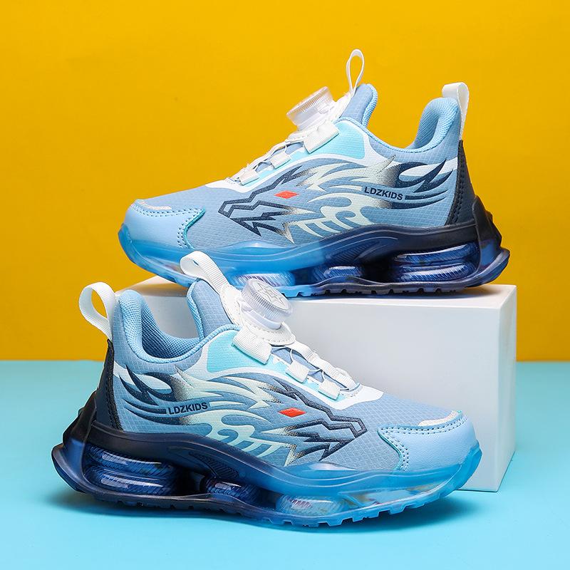 Middle school students rotate button shoes, spring and autumn students a 2025 sports boys face mesh breathable