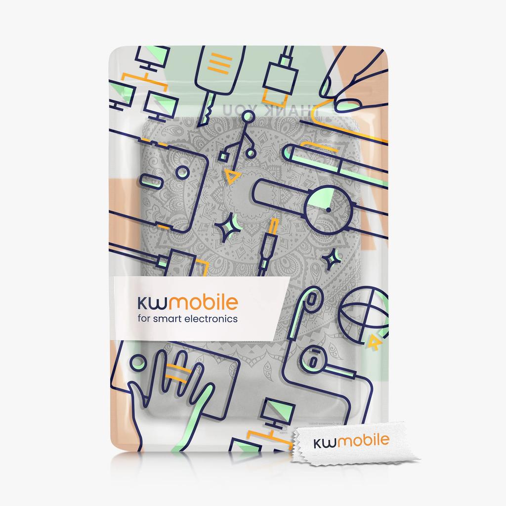 Kwmobile Case for Amazon Kindle Paperwhite Generation 2021 Nubuck Leather Sleeve with Indian Sun Design 11. - E-Book