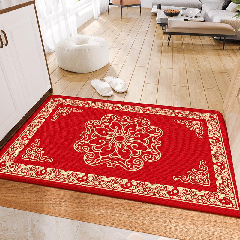 Nový čínský vstup a výstup bezpečný novoroční podložka do dveří Červená slavnostní podložka protiskluzová novoroční dveře odolné proti opotřebení