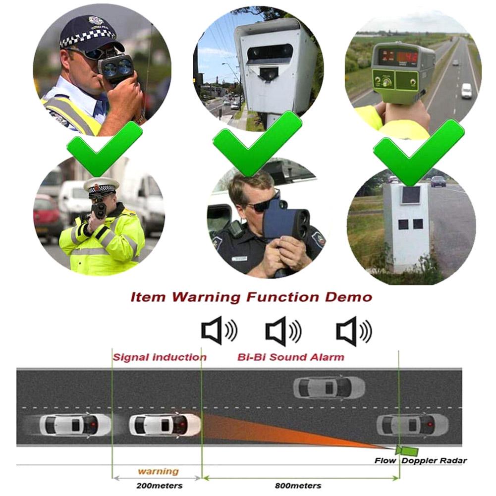 Sprachfahrwarnung 360 Radarwarner Grad Geschwindigkeit 1 16 Warnung Auto Sicheres Band