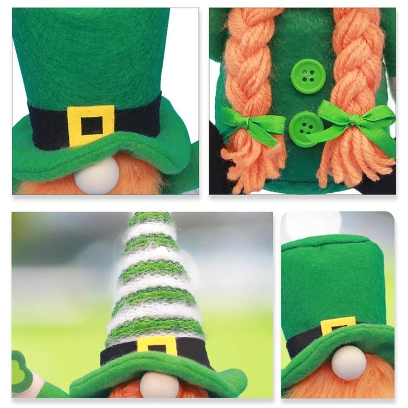 Faceless Gnome Doll Scandinavian Felt Dwarfs Doll for StPatricks Day Home Tabletop Decoration Carnival Party Props Doll