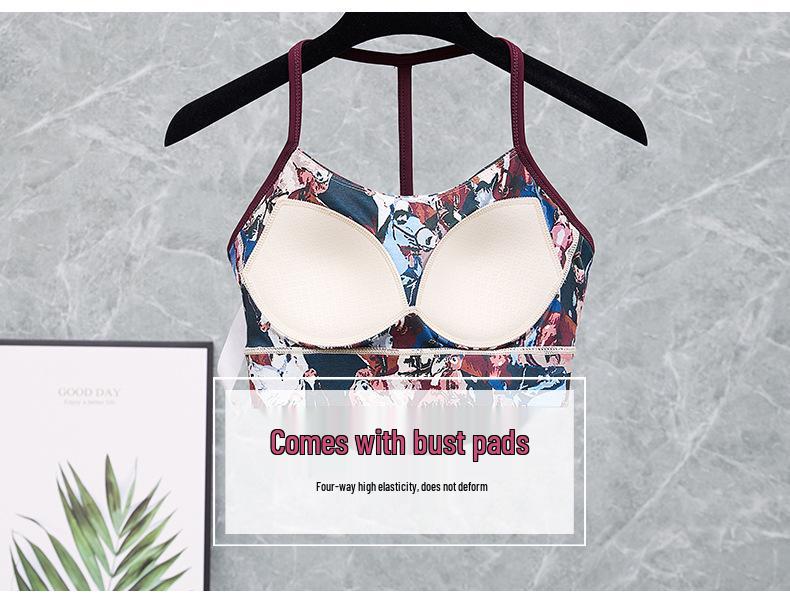 2025 Shockproof Cross-Border Yoga T-Back Sports Bra Set for High-Intensity Workouts