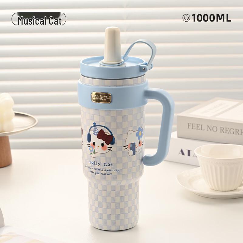OLOEY 316 Stainless Steel Ceramic Lined Insulated Straw Cup