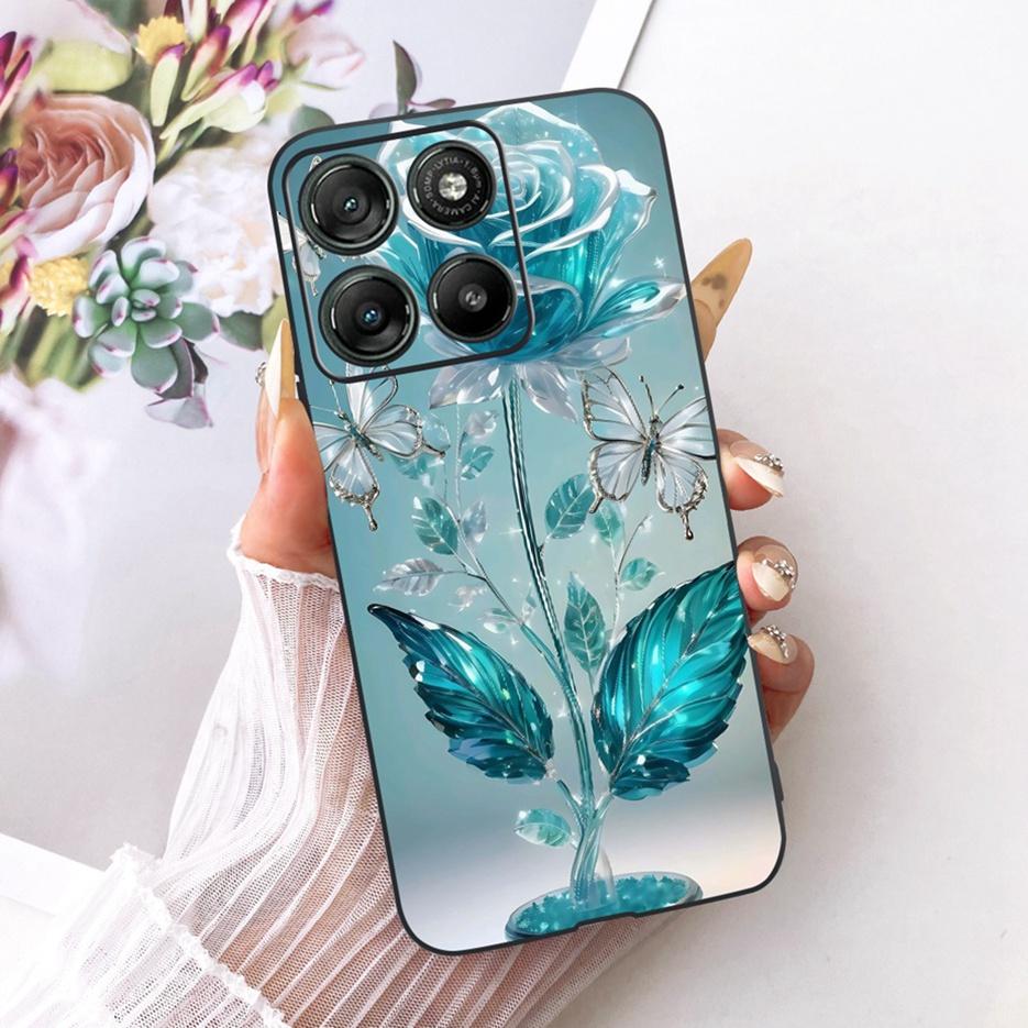 For Motorola Moto G15 Power Case Moto G17 Cute Love Heart Painted Cover Soft Silicone Case For Motorola G17 Power MotoG15 Fundas