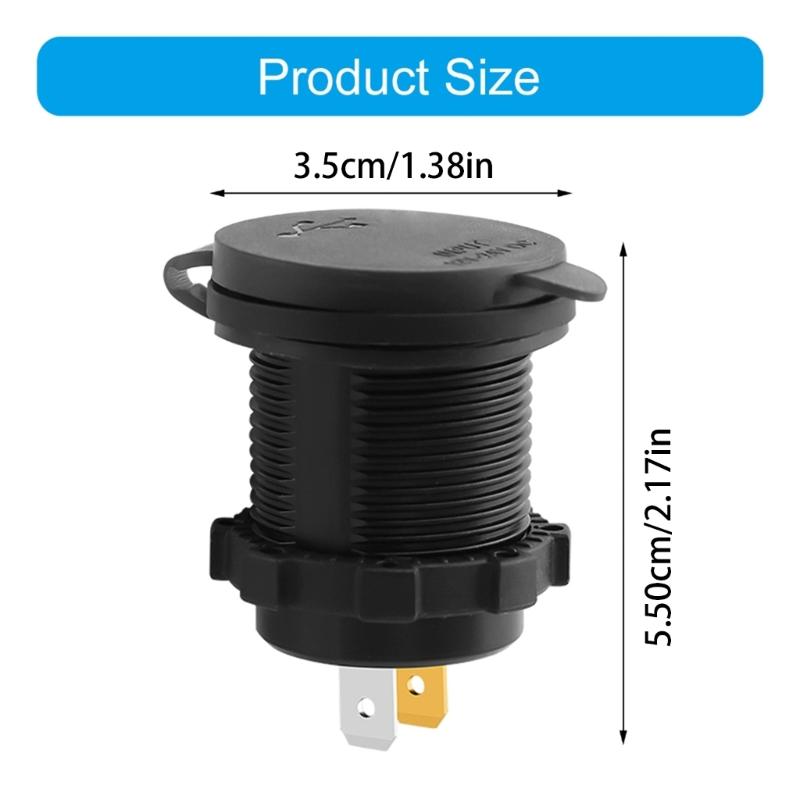 Double PD QC3.0 Car Power Outlet Adapter 4 USB Ports 83W Output Plastic Adapter Suitable for Trucks Boats Motorcycles