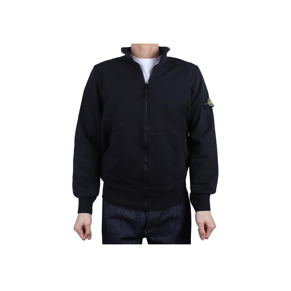 Stone Island Kids Zip Collar Loose Fit Long Sleeve Sweatshirt Kids sweatshirt Black 801662640-V0029