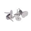 304 Stainless Steel Earring Posts with Flat Head and Tooth for Pearls