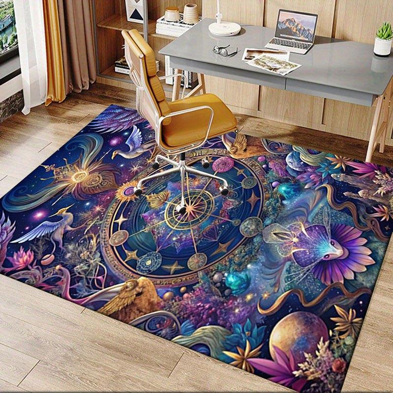 "Enchanted Celestial Mandala Wall Art Print"Office Mat Home Decor Office Desk Chair Carpet for office ph35