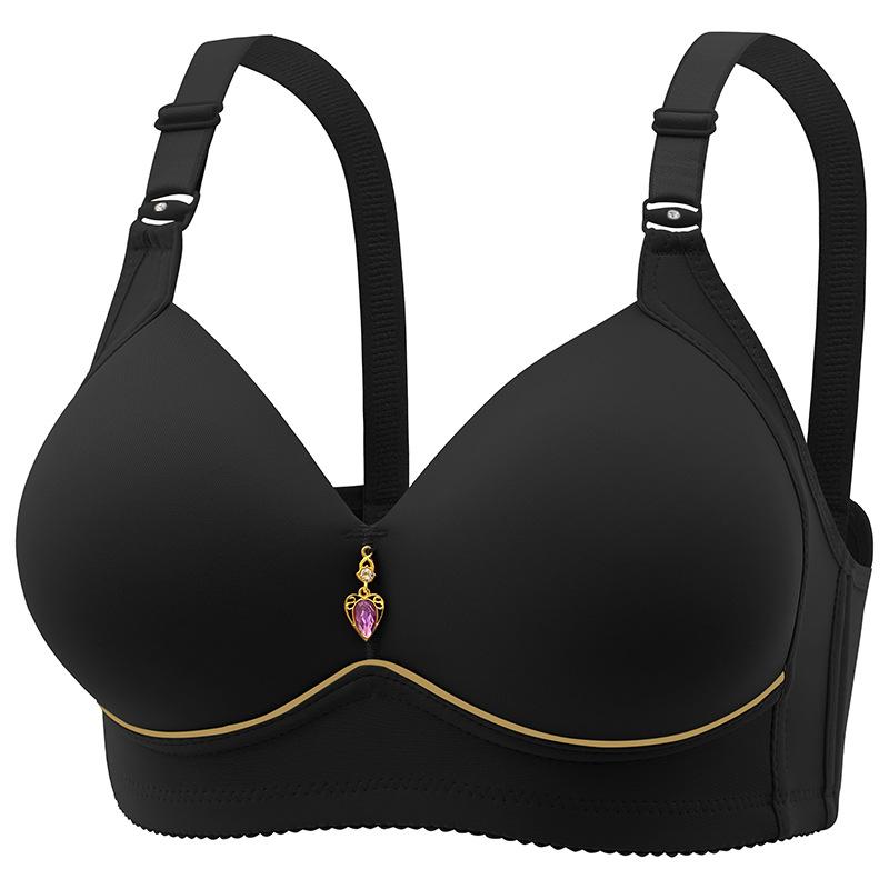 Ladies' Adjustable Shoulder Strap Solid Color Bra - Soft and Breathable, Built In Pad Design Comfortable and Close Fitting, All Season Elegant