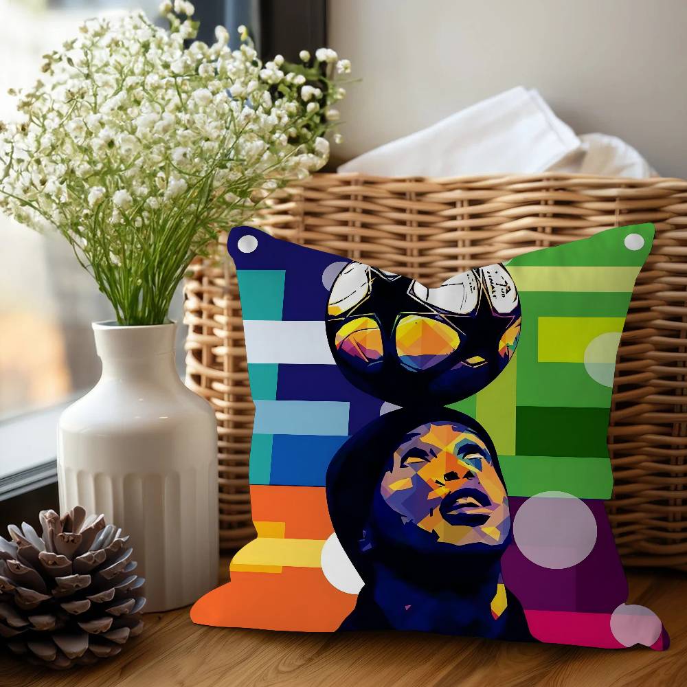R-Ronaldinho Sport Football Star Pillow Cushion Cover Pillowcase Living Room Sofa Home Decor Customized