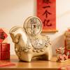 Kleine Messing-Pferdestatue Chinesisches Tierkreiszeichen Pferd Figur 2026 Jahr des Pferdes Tischmaskottchen Ornament Feng Shui Glückstier Handwerk für Heim- Bürodekoration